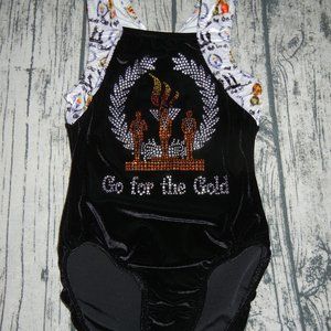 Go for the Gold Velo Dancewear Gymnastic Leotard S